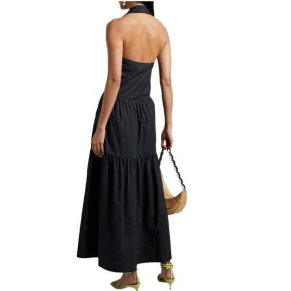 NWT Nicholas Halo Collared Halter Neck Backless Maxi Dress Black size 6 - Picture 12 of 13